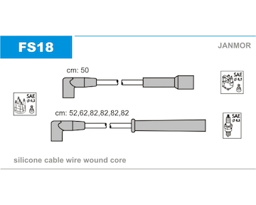 Sada kabelů pro zapalování JANMOR FS18