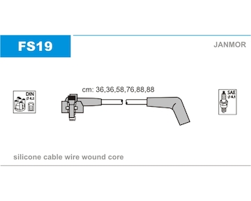 Sada kabelů pro zapalování JANMOR FS19