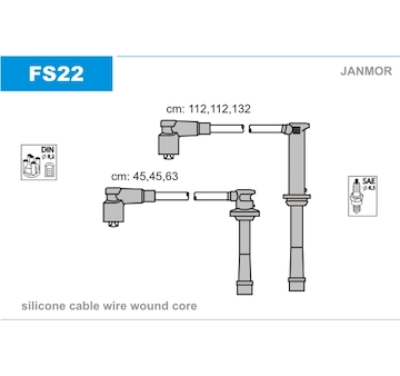 Sada kabelů pro zapalování JANMOR FS22