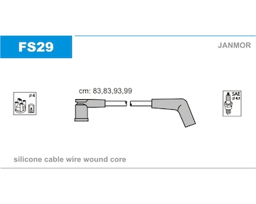 Sada kabelů pro zapalování JANMOR FS29