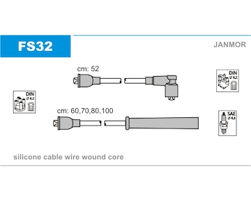 Sada kabelů pro zapalování JANMOR FS32