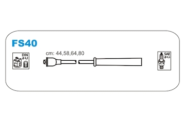 Sada kabelů pro zapalování JANMOR FS40