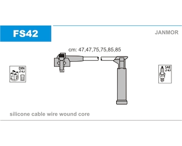 Sada kabelů pro zapalování JANMOR FS42
