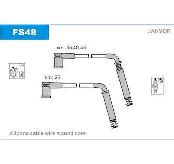 Sada kabelů pro zapalování JANMOR FS48