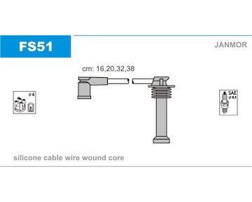 Sada kabelů pro zapalování JANMOR FS51