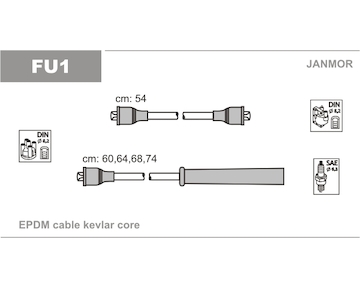 Sada kabelů pro zapalování JANMOR FU1