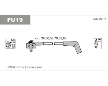 Sada kabelů pro zapalování JANMOR FU19