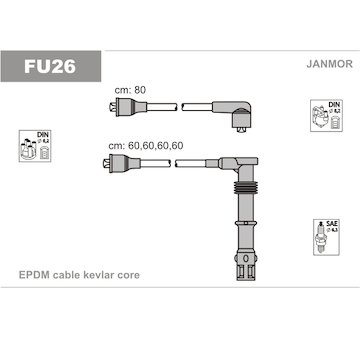 Sada kabelů pro zapalování JANMOR FU26