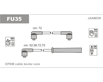Sada kabelů pro zapalování JANMOR FU35