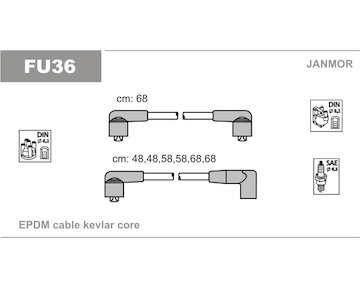 Sada kabelů pro zapalování JANMOR FU36