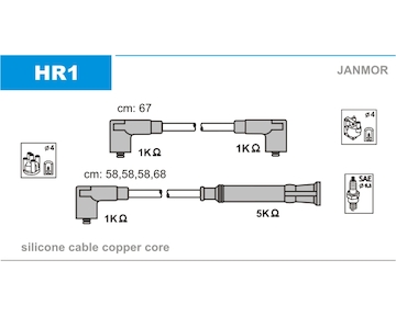 Sada kabelů pro zapalování JANMOR HR1