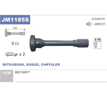 Zástrčka, zapalovací cívka JANMOR JM1185S
