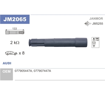 Zástrčka, zapalovací cívka JANMOR JM2065