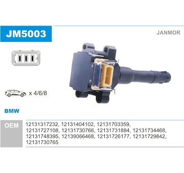 Zapalovací cívka JANMOR JM5003