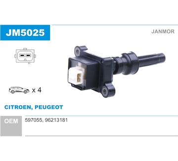 Zapalovací cívka JANMOR JM5025