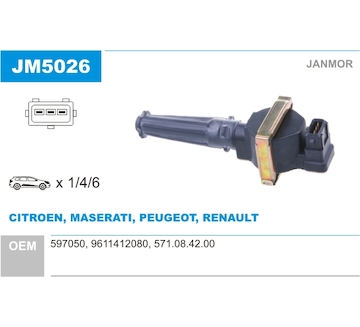 Zapalovací cívka JANMOR JM5026
