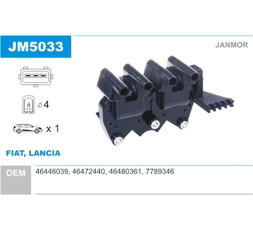 Zapalovací cívka JANMOR JM5033