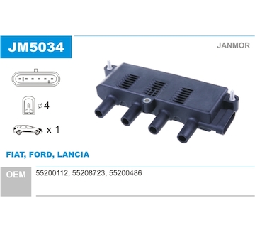 Zapalovací cívka JANMOR JM5034