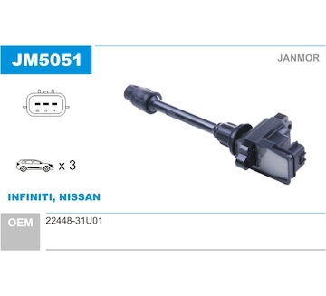 Zapalovací cívka JANMOR JM5051