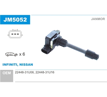 Zapalovací cívka JANMOR JM5052