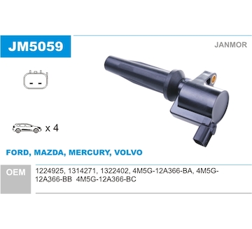 Zapalovací cívka JANMOR JM5059