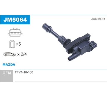 Zapalovací cívka JANMOR JM5064