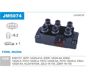 Zapalovací cívka JANMOR JM5074