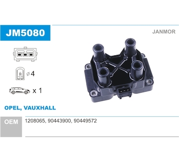 Zapalovací cívka JANMOR JM5080