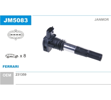 Zapalovací cívka JANMOR JM5083