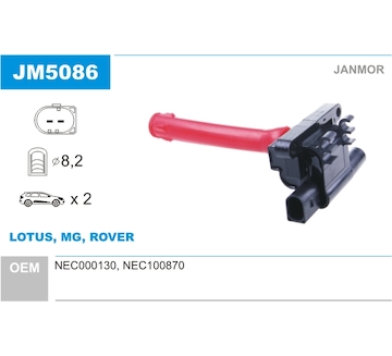 Zapalovací cívka JANMOR JM5086