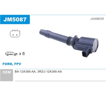 Zapalovací cívka JANMOR JM5087