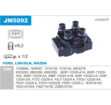 Zapalovací cívka JANMOR JM5092