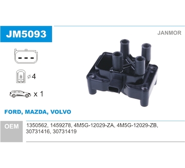 Zapalovací cívka JANMOR JM5093