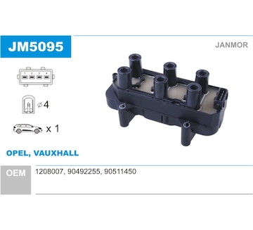 Zapalovací cívka JANMOR JM5095