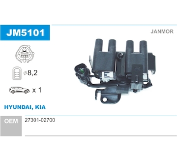 Zapalovací cívka JANMOR JM5101