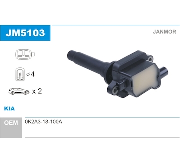 Zapalovací cívka JANMOR JM5103