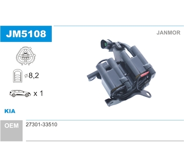 Zapalovací cívka JANMOR JM5108