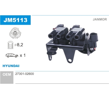 Zapalovací cívka JANMOR JM5113