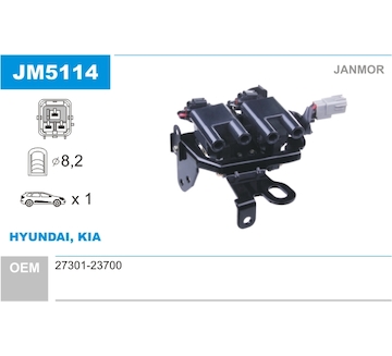 Zapalovací cívka JANMOR JM5114