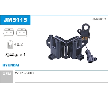 Zapalovací cívka JANMOR JM5115