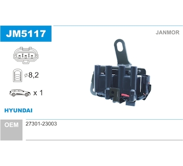 Zapalovací cívka JANMOR JM5117