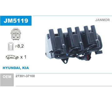 Zapalovací cívka JANMOR JM5119