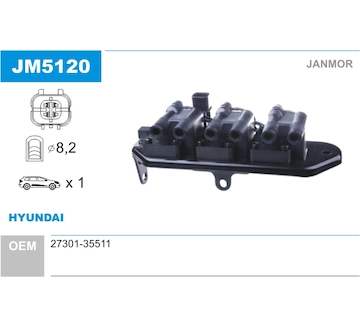 Zapalovací cívka JANMOR JM5120