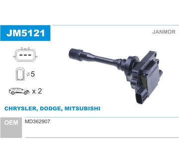 Zapalovací cívka JANMOR JM5121