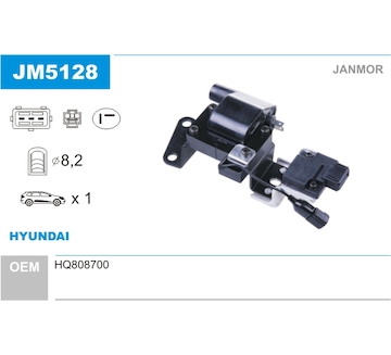 Zapalovací cívka JANMOR JM5128