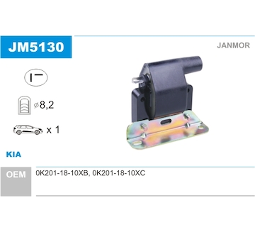 Zapalovací cívka JANMOR JM5130