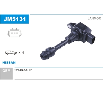 Zapalovací cívka JANMOR JM5131