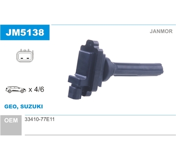 Zapalovací cívka JANMOR JM5138