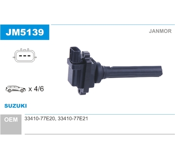 Zapalovací cívka JANMOR JM5139
