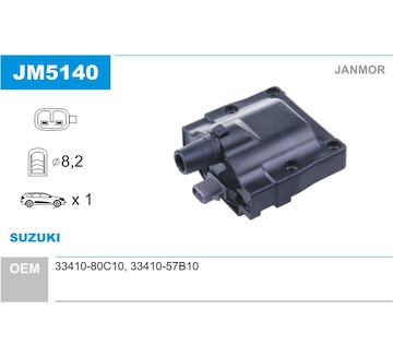 Zapalovací cívka JANMOR JM5140